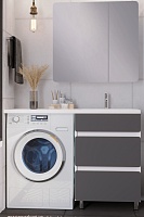 Stella Polare Мебель для ванной Корделия 120 R под стиральную машину белая/серая матовая